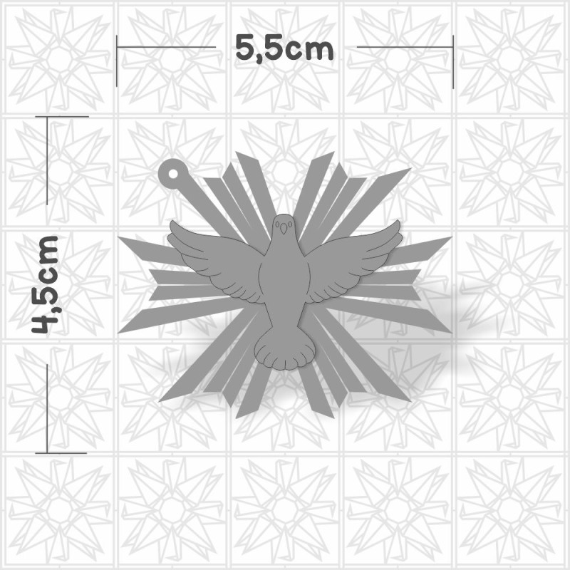 chaveiro espirito santo religioso comunhão batizado lembrancinha casamento mimo corte a laser