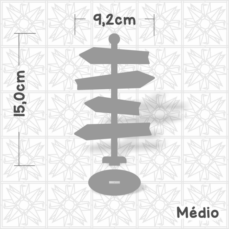 Display de placas indicavas com base em mdf de 3mm cru, rustico para artesanato