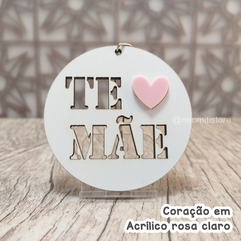 lembrancinha chaveiro dia das mães te amo com acrílico colorido 