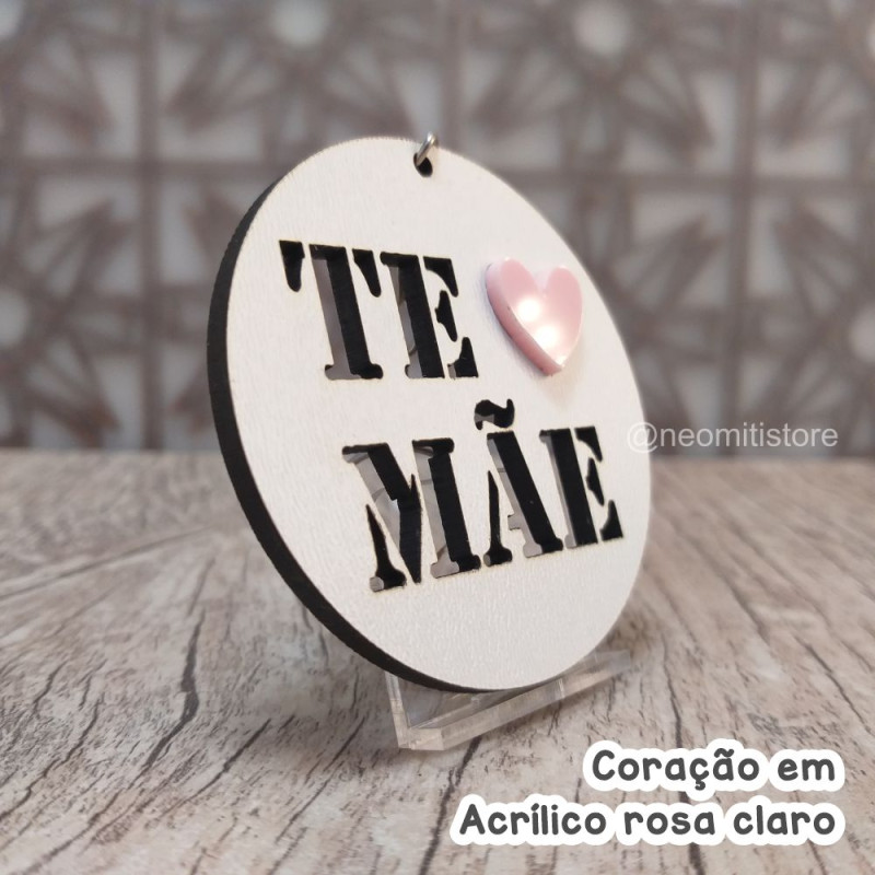 lembrancinha chaveiro dia das mães te amo com acrílico colorido 