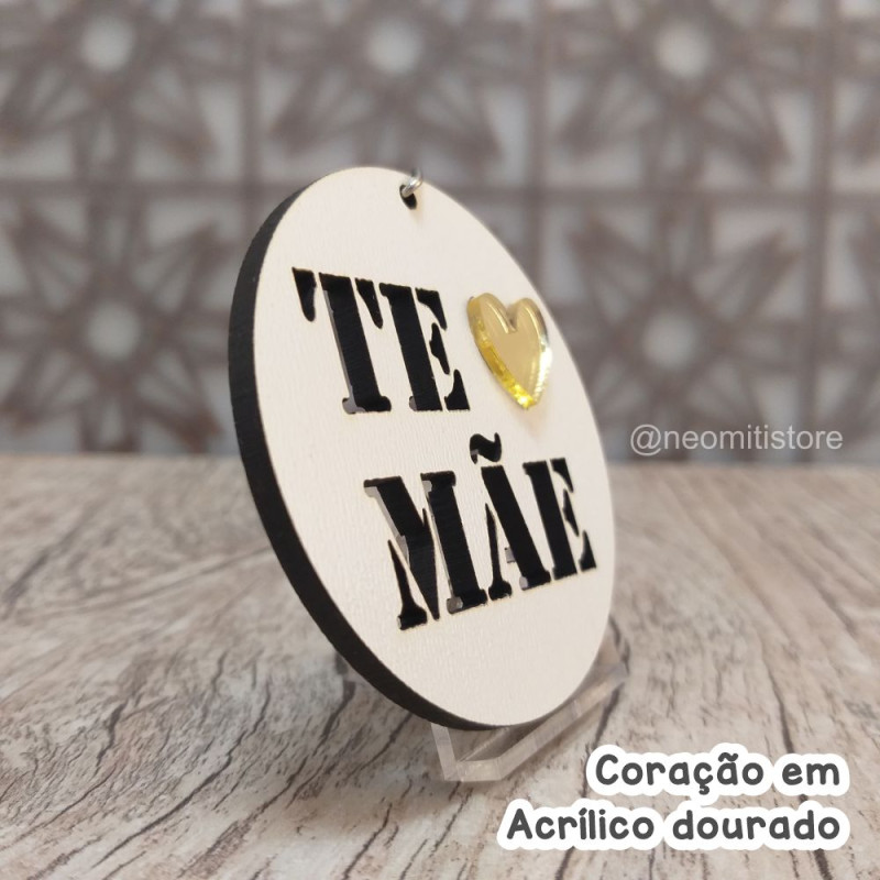 lembrancinha chaveiro dia das mães te amo com acrílico colorido 