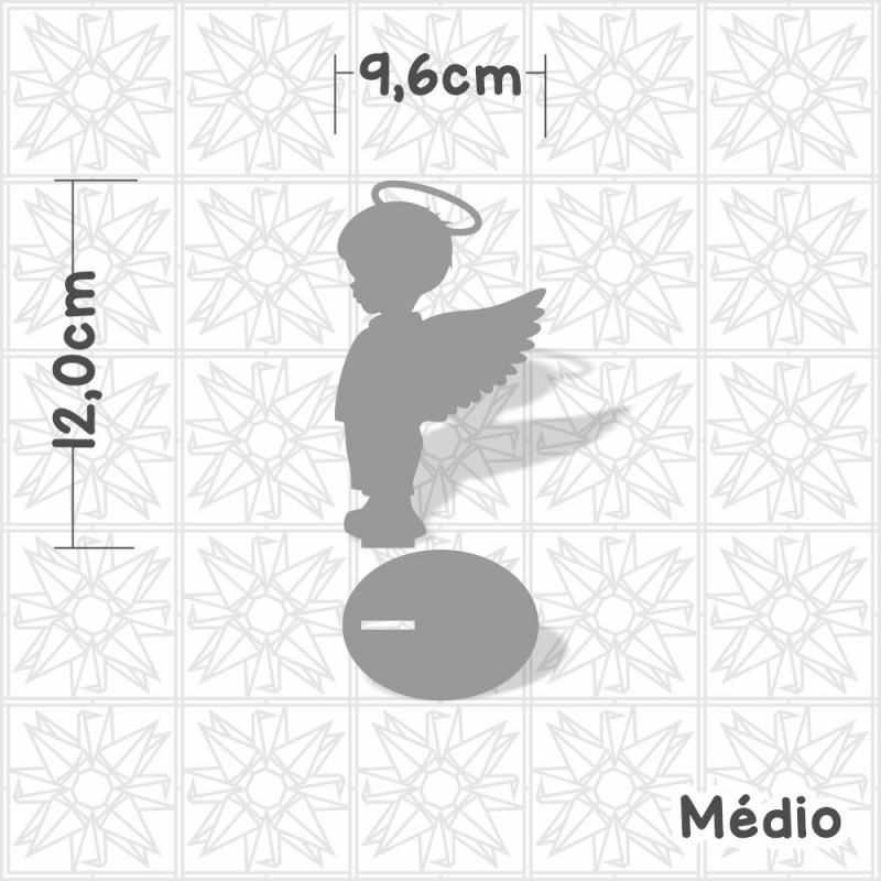 Menino criança anjo em mdf cortado a laser para lettering e artesanato