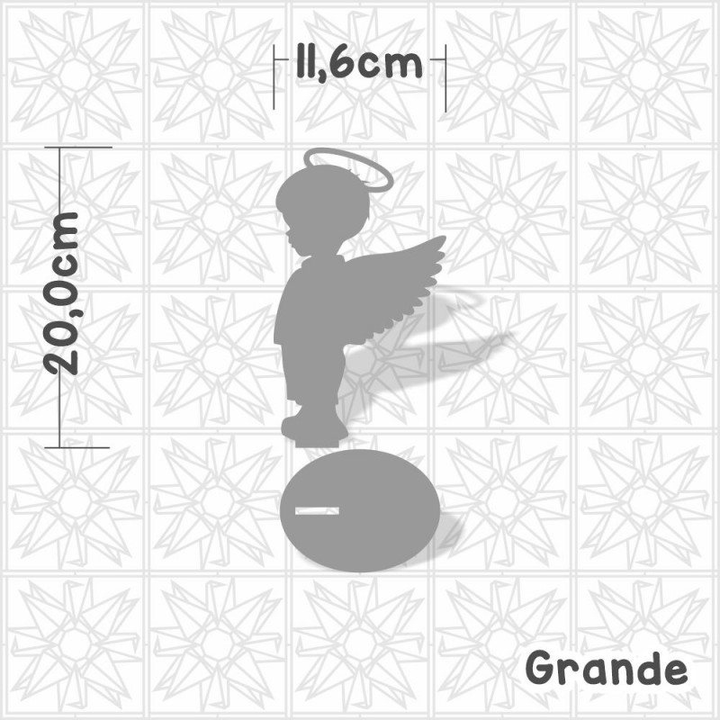 Menino criança anjo em mdf cortado a laser para lettering e artesanato