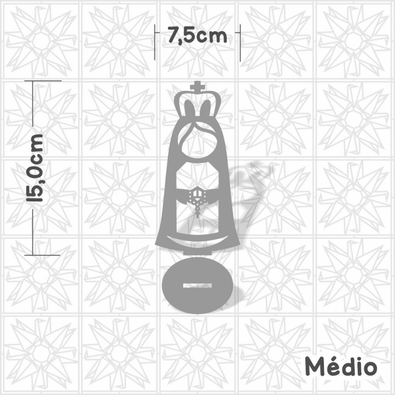 Nossa Senhora com base em MDF de 3mm cru cortado a laser