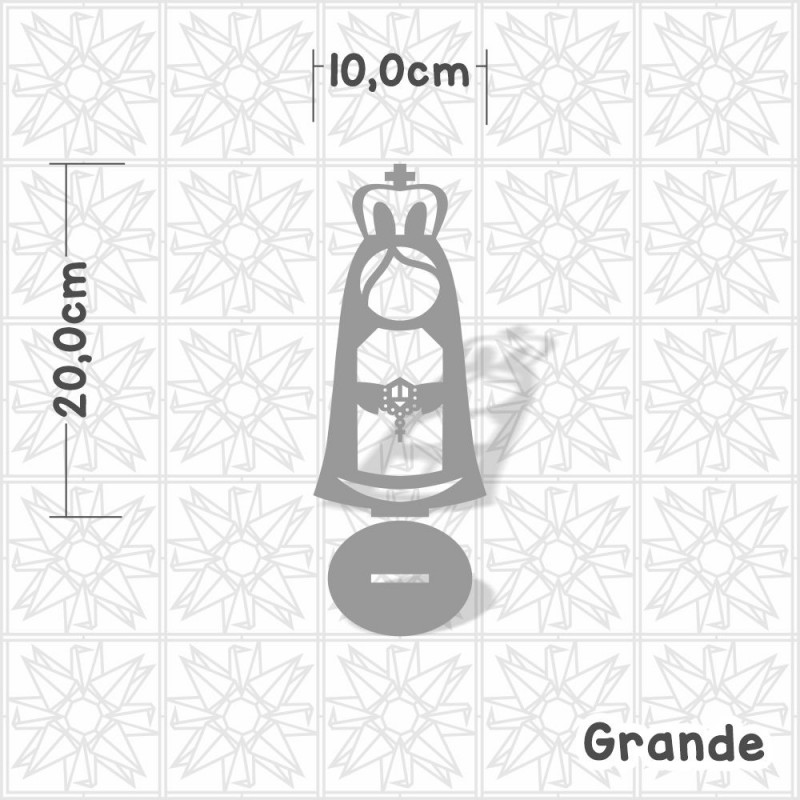 Nossa Senhora com base em MDF de 3mm cru cortado a laser