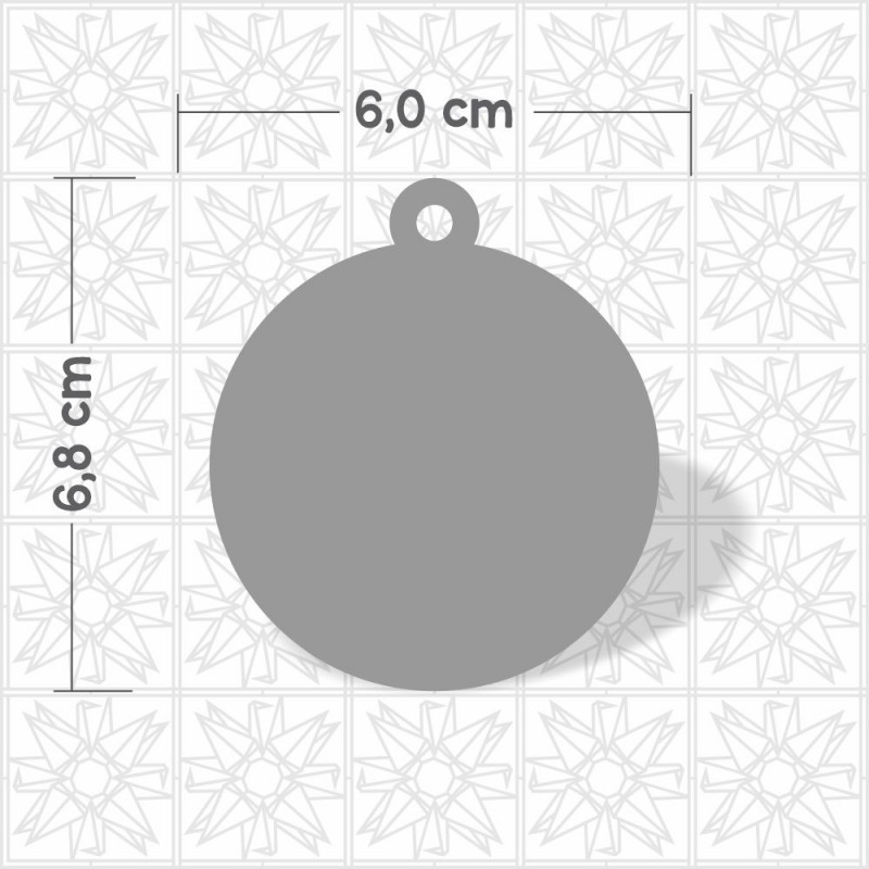 recorte bola de natal em acrilico vermelho espelhado para decoração enfeite de arvore
