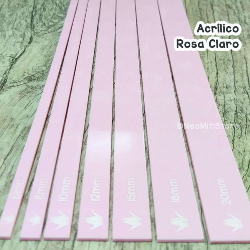 régua para cartonagem encadernação, gabarito, em acrílico colorido cute, kawaii 