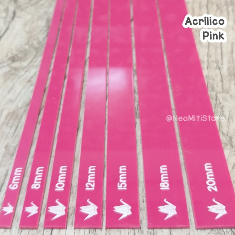 régua para cartonagem encadernação, gabarito, em acrílico colorido cute, kawaii 