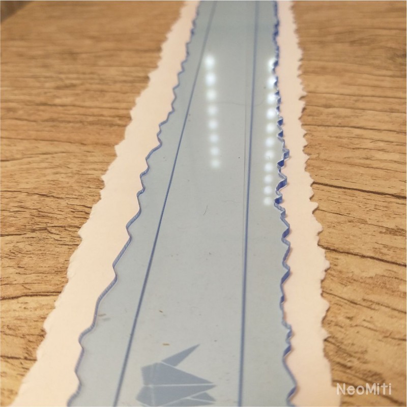 régua para picotar rasgar borda papel scrapbook