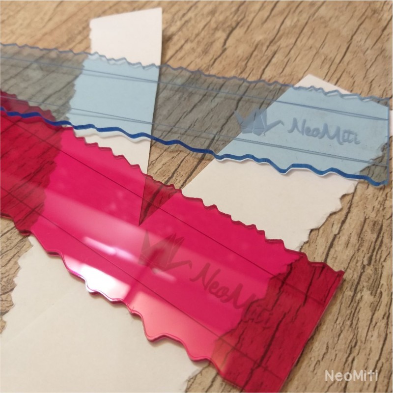 régua para picotar rasgar borda papel scrapbook