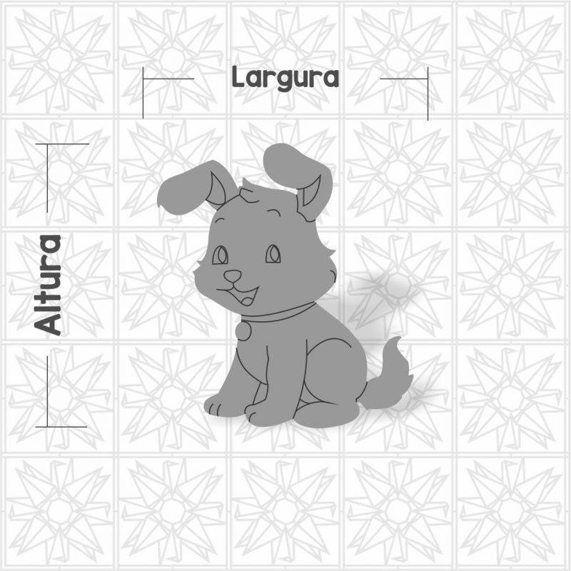 Aplique cachorro sentado