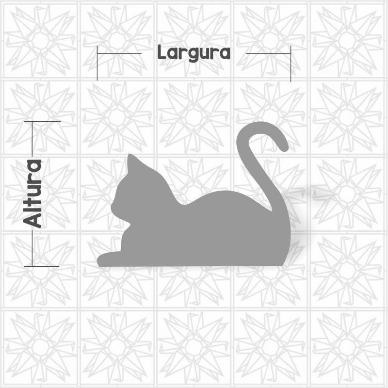 Aplique gato deitado