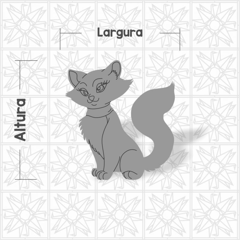 Aplique gato sentado