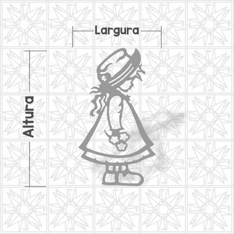 Aplique Menina Camponesa