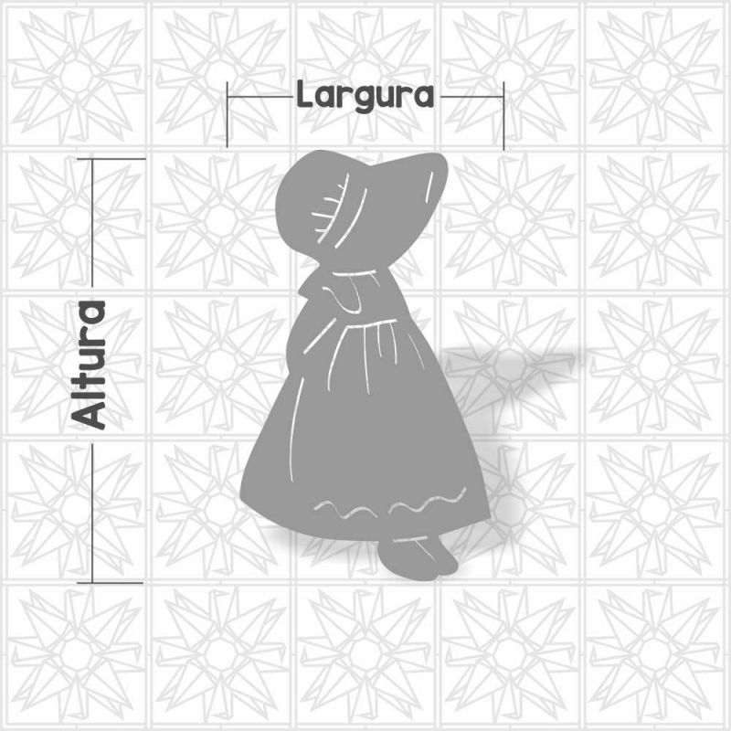 Aplique Menina Camponesa