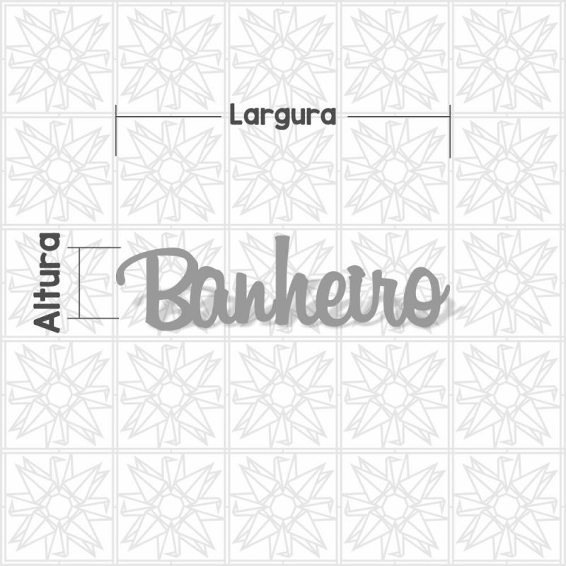 Banheiro - cursivo