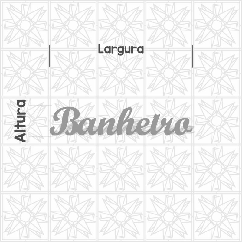 Banheiro - cursivo