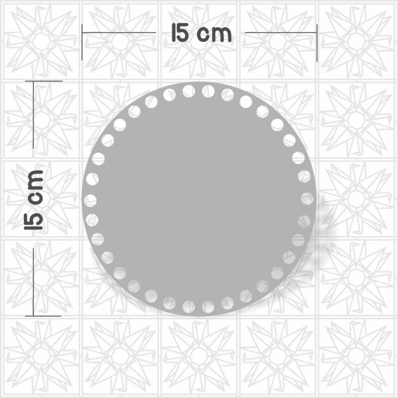 Base de Crochê redonda 15 cm x 15 cm