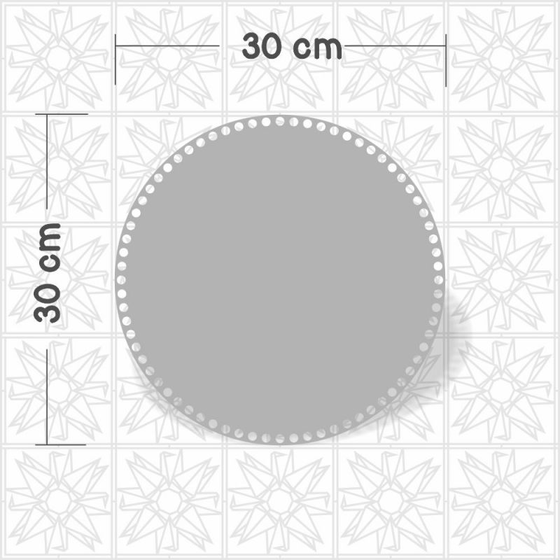 Base de Crochê redonda 30 cm x 30 cm