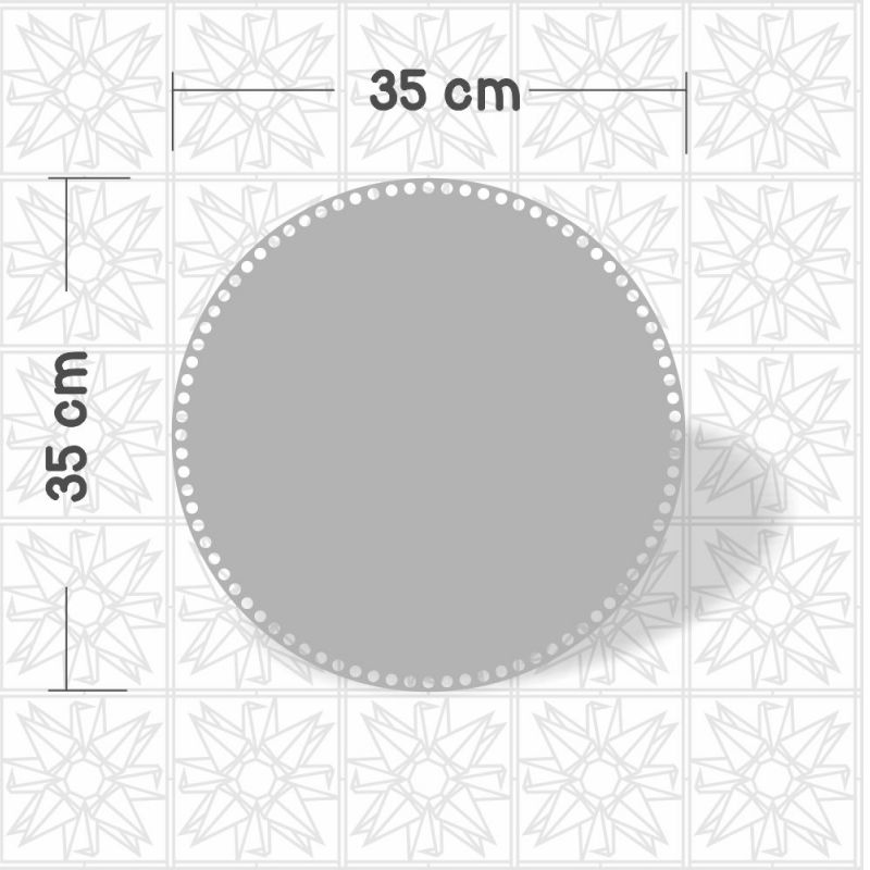 Base de Crochê redonda 35 cm x 35 cm