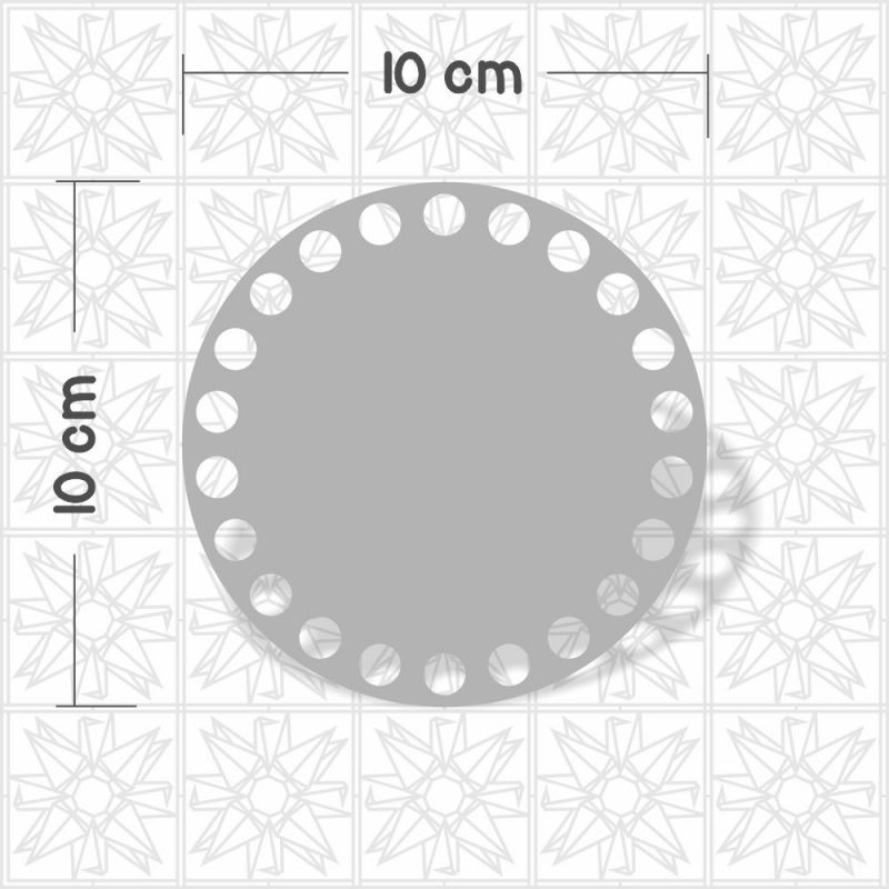 Base de Crochê redondo 10 cm x 10 cm