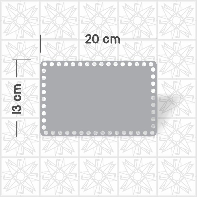 Base de Crochê Retangular