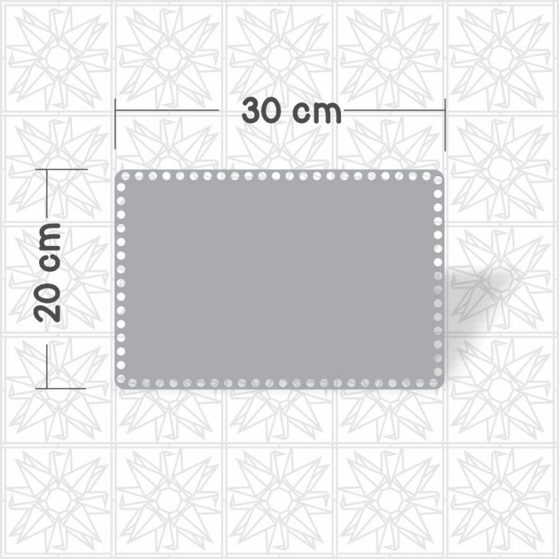 Base de Crochê Retangular