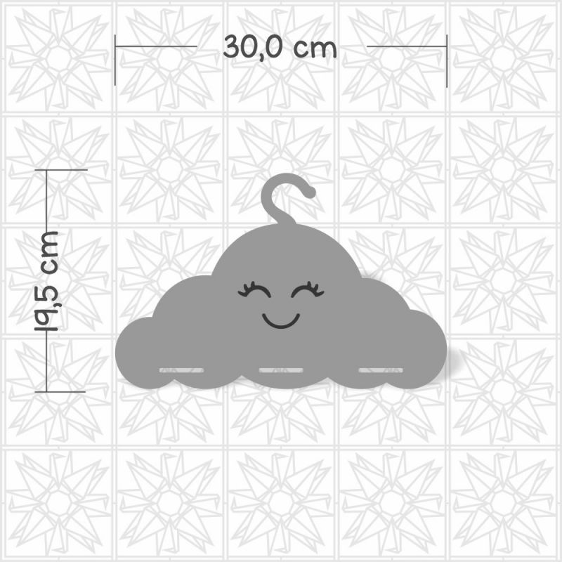 Cabide nuvem para laços - 3 fitas