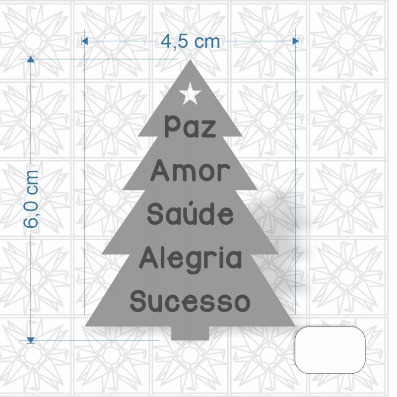 Chaveiro Árvore de Natal em MDF 3 mm c/ uma face branca