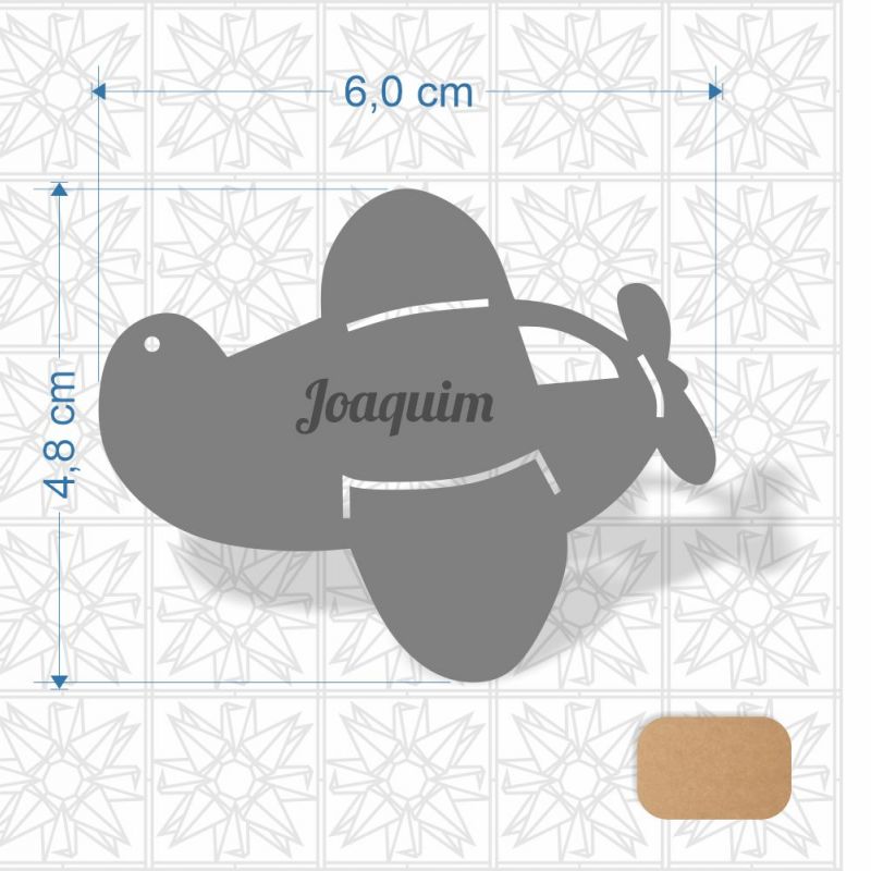Chaveiro Avião em MDF 3 mm cru