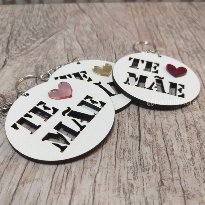 Chaveiro Dia das Mães com coração