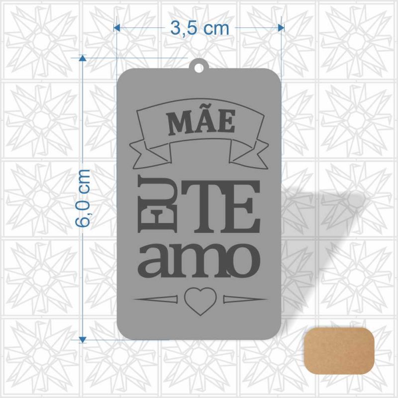 Chaveiro Dia das Mães em MDF 3 mm cru
