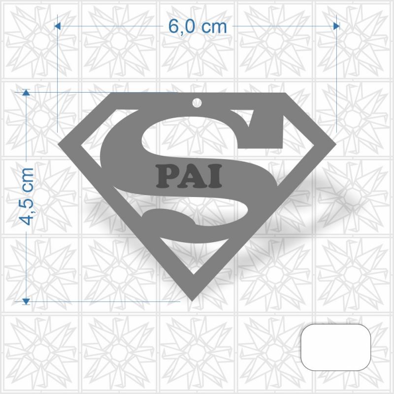 Chaveiro Dia dos Pais em MDF 3 mm c/ uma face branca