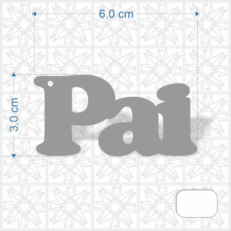 Chaveiro Dia dos Pais em MDF 3 mm c/ uma face branca