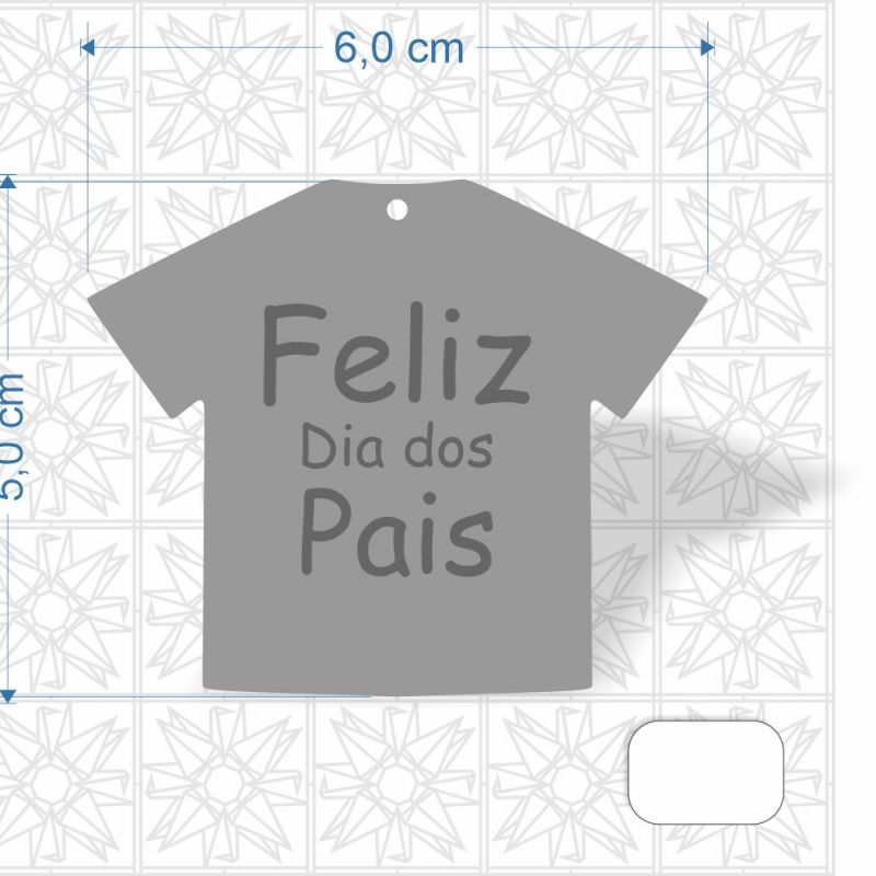 Chaveiro Dia dos Pais em MDF 3 mm c/ uma face branca