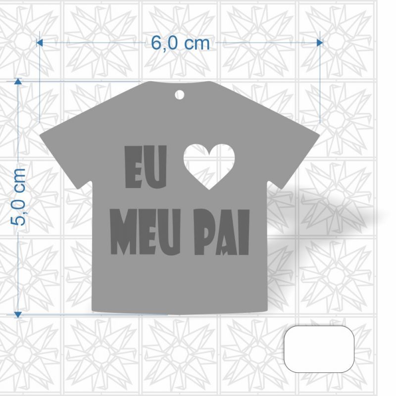 Chaveiro Dia dos Pais em MDF 3 mm c/ uma face branca