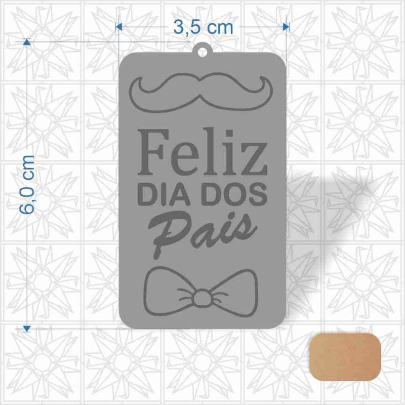 Chaveiro Dia dos Pais em MDF 3 mm cru