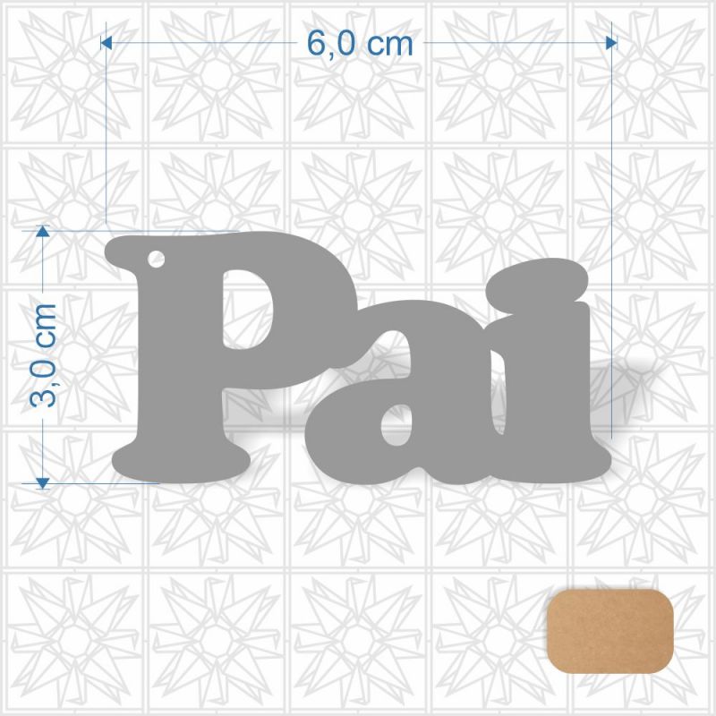Chaveiro Dia dos Pais em MDF 3 mm cru