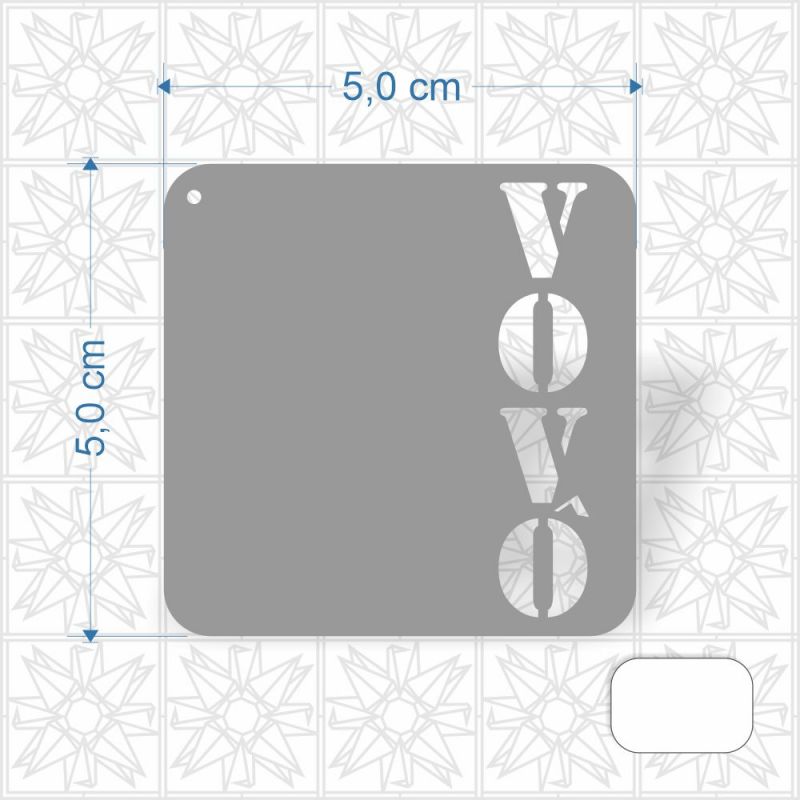 Chaveiro Dia dos Pais Vovô em MDF 3 mm c/ uma face branca