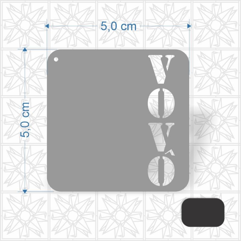 Chaveiro Dia dos Pais Vovô em MDF 3 mm c/ uma face preta