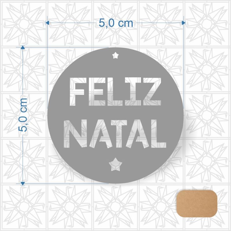 Chaveiro Feliz Natal em MDF 3 mm cru