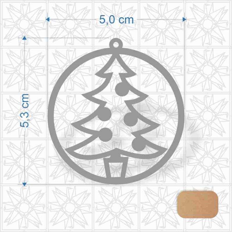 Chaveiro Natal em MDF 3 mm cru