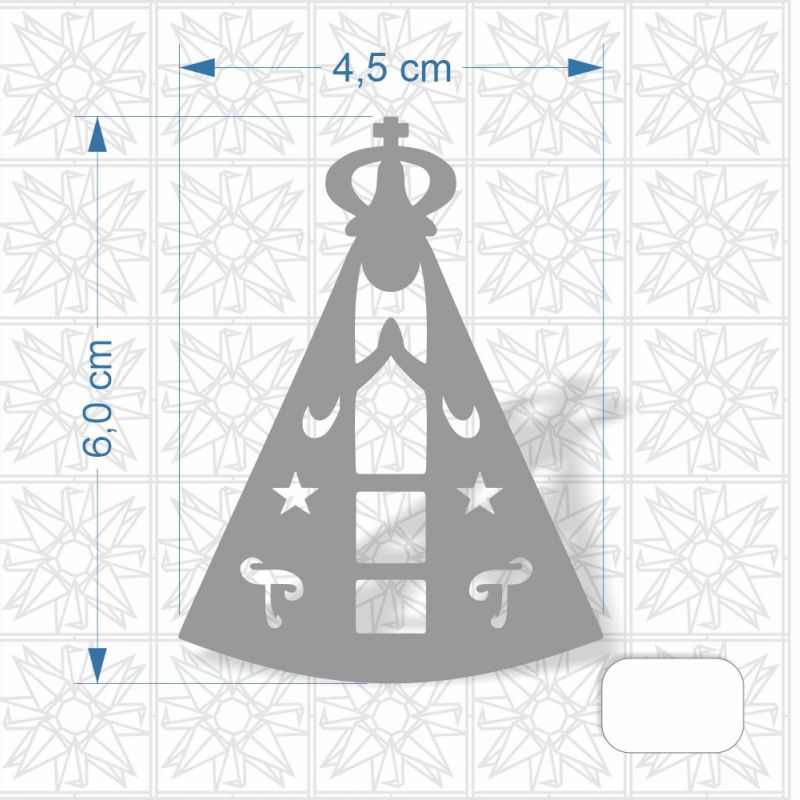 Chaveiro Nossa Senhora em MDF 3 mm c/ uma face branca