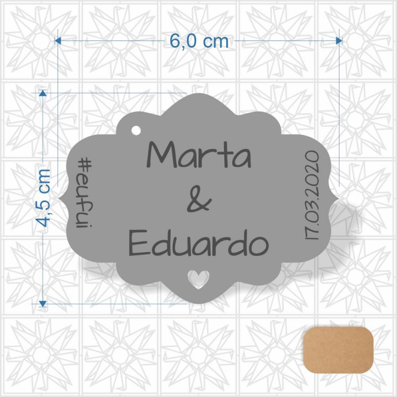 Chaveiro Simples para Casamento em MDF de 3mm Cru