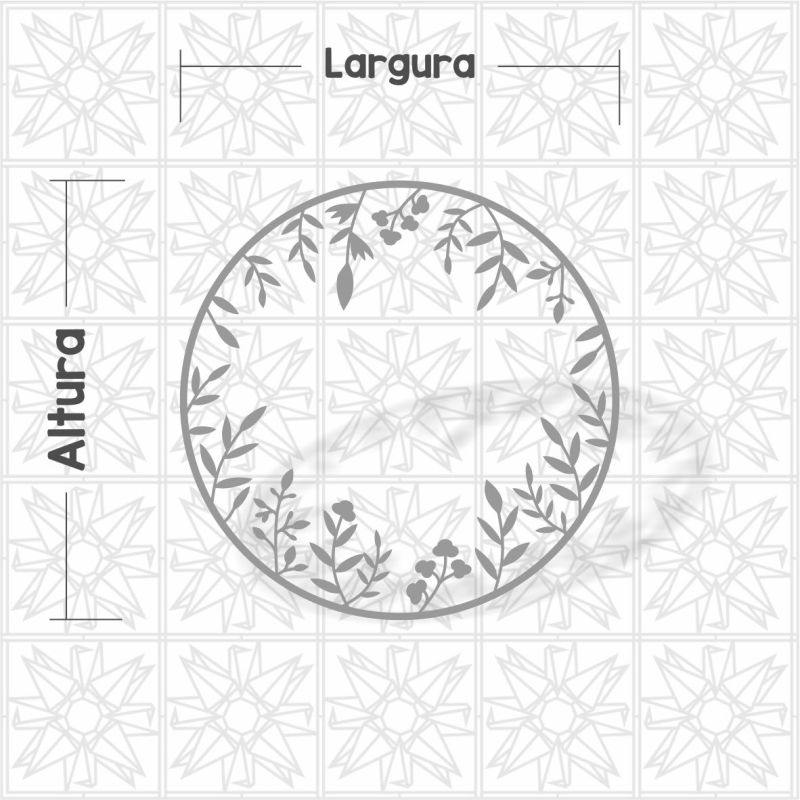 Circulo- Folhas e flores