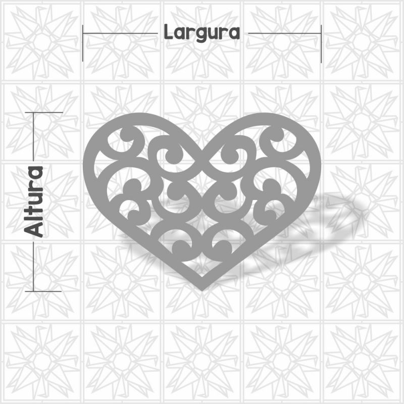 Coração com arabesco vazado