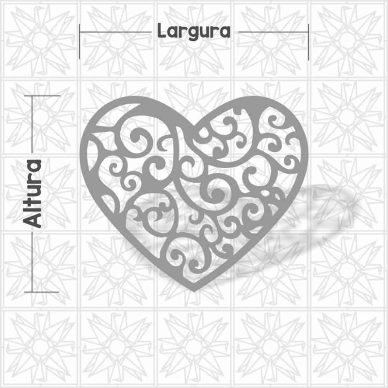Coração com arabesco vazado