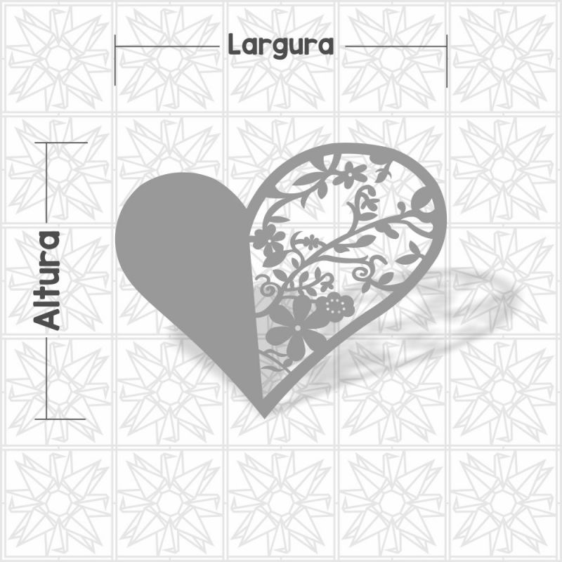 Coração com flores