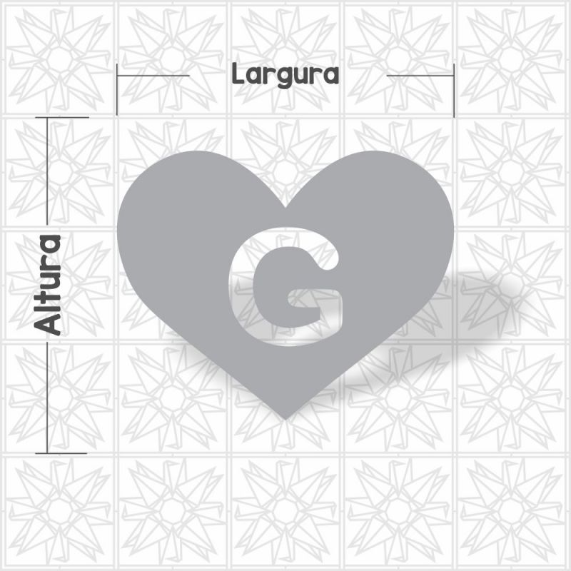 Coração Letra G Vazada