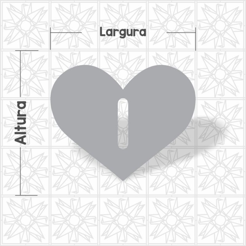 Coração Letra I Vazada